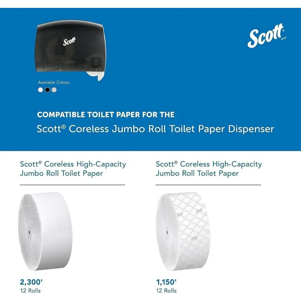 Scott 09602-04 Essential Coreless Jumbo Roll Tissue Dispenser for Business 14